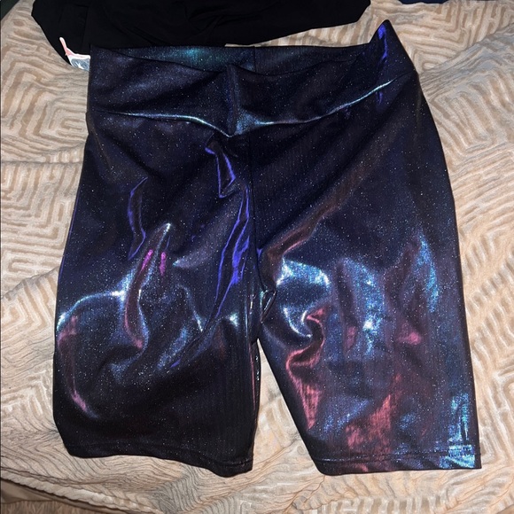 Crazy Train Iridescent Purple Bike Shorts - Picture 2 of 4